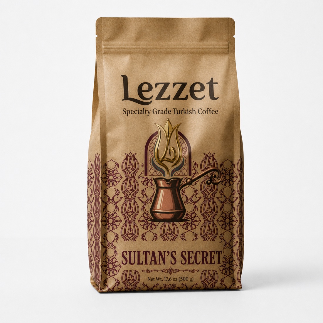 Sultan's Secret premium Turkish coffee product bag