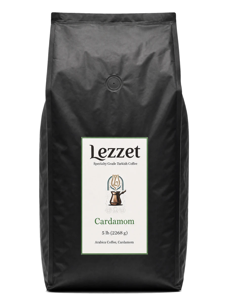 Lezzet 5 lb Cardamom wholesale Turkish coffee bag