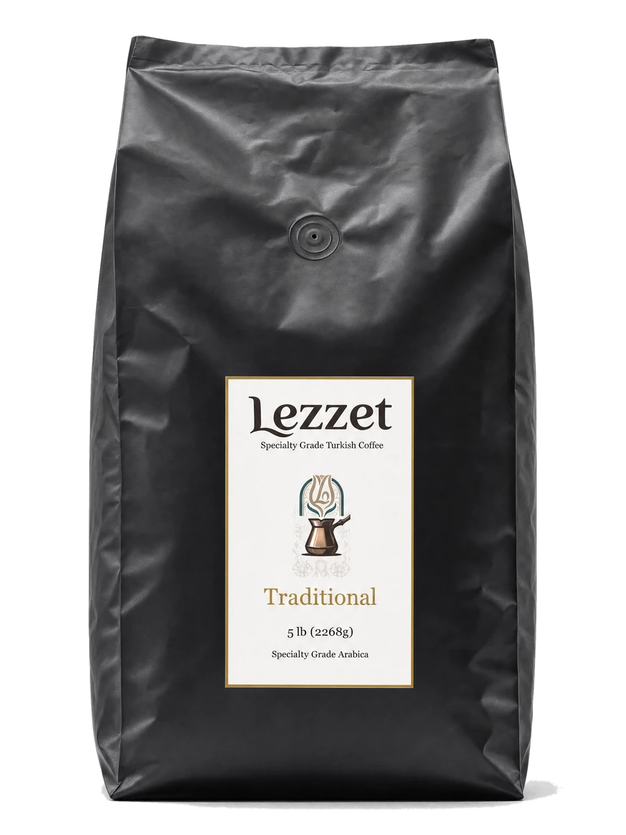 Lezzet 5 lb Traditional wholesale Turkish coffee bag